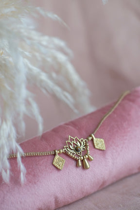 • Collana Lotus - Occhio di tigre •