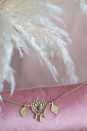 • Collana Lotus - Occhio di tigre •